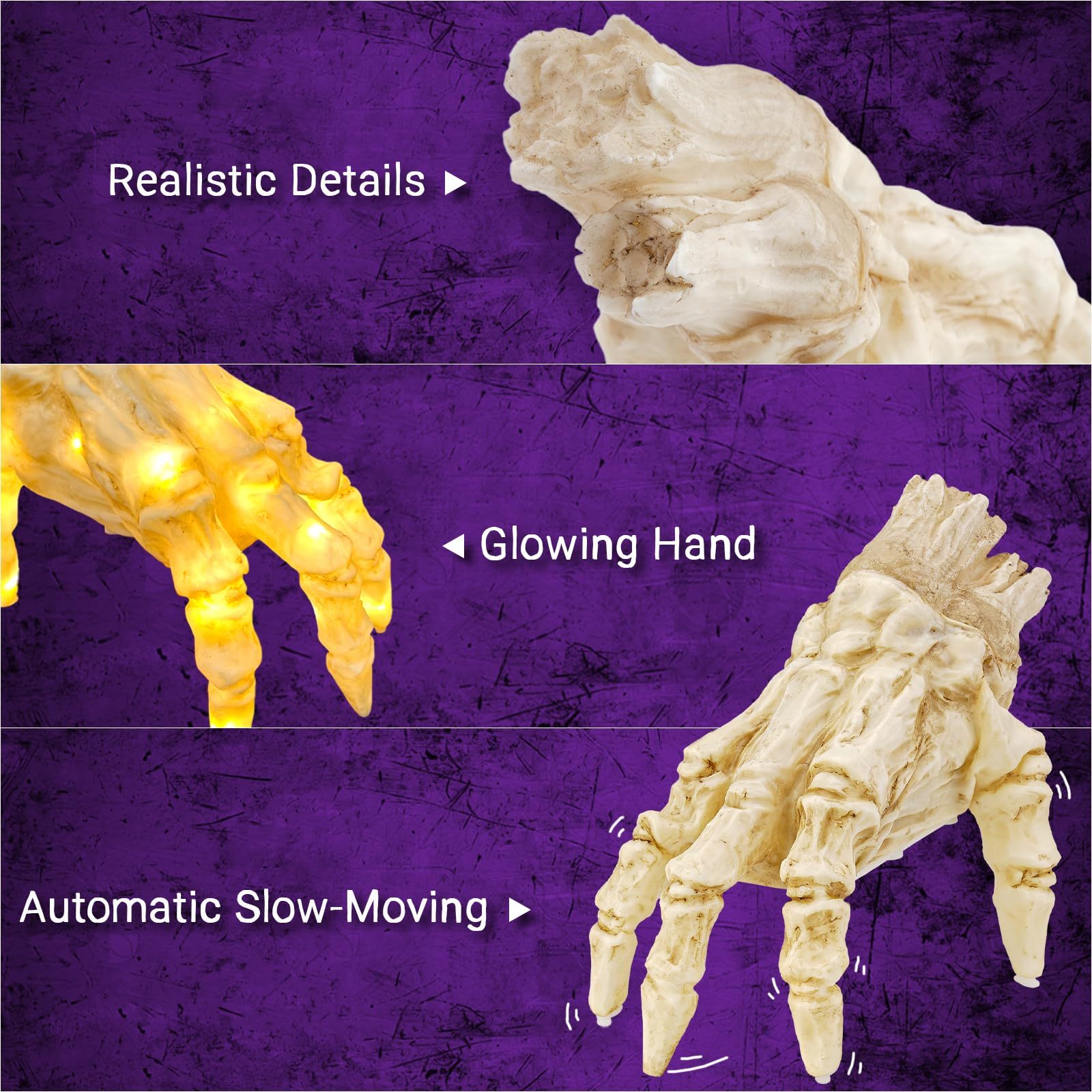 Animated,  Animatronic, Halloween Zombie Crawling Hand