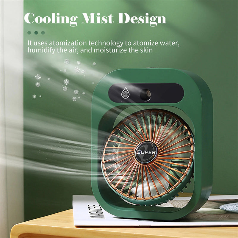 2-in-1 USB Rechargeable Misting Fan and Humidifier!