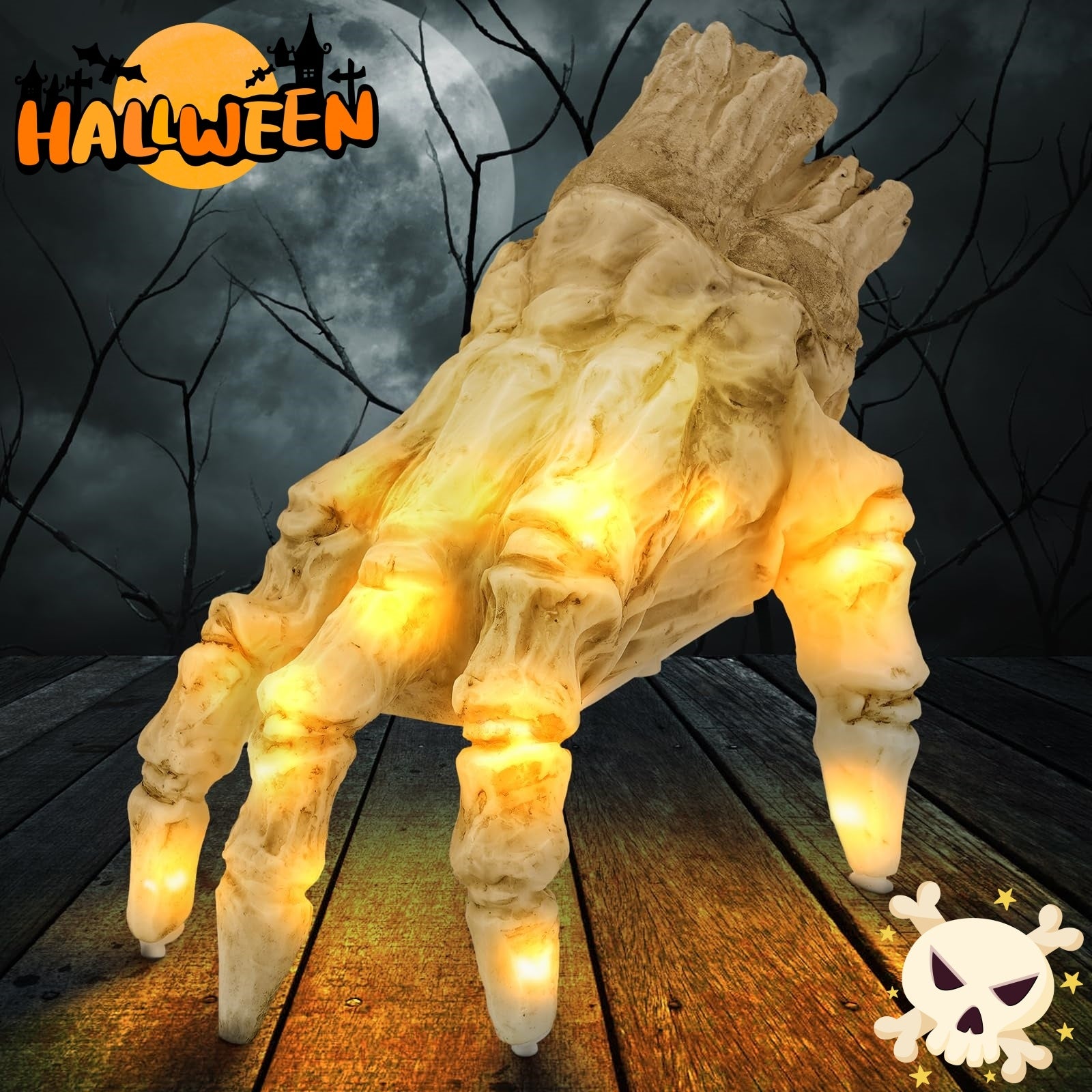 Animated,  Animatronic, Halloween Zombie Crawling Hand