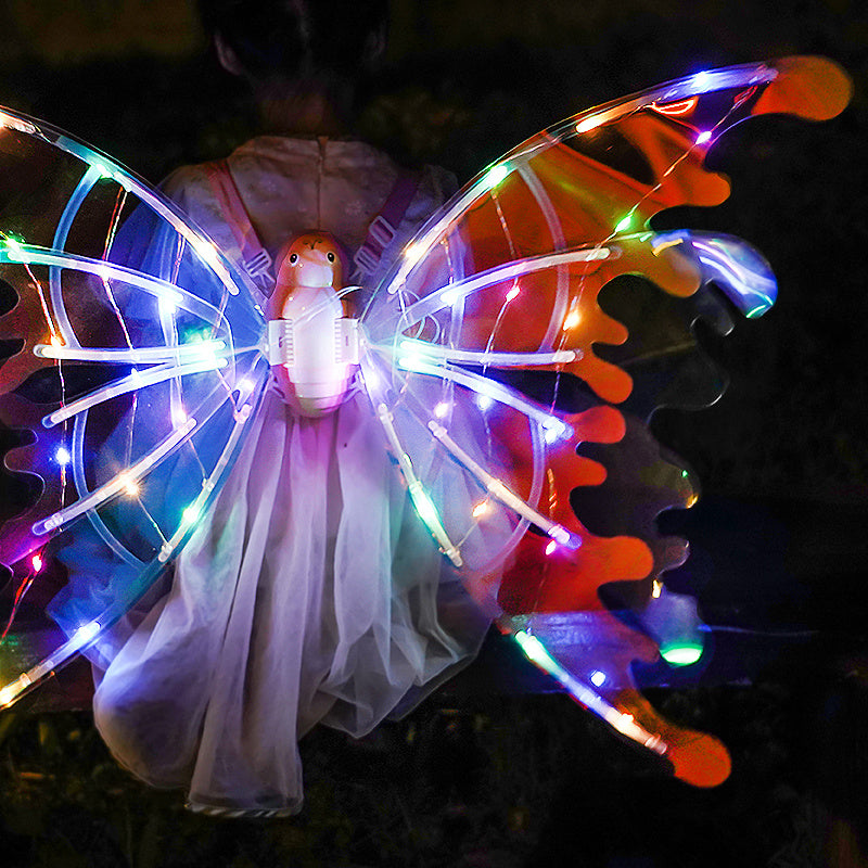 Beautiful Fluttering Fairy Wings With Lights For  Halloween, Birthday, Wedding or Christmas.