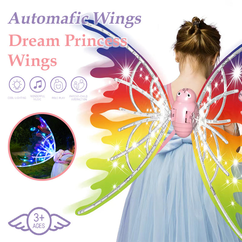 Beautiful Fluttering Fairy Wings With Lights For  Halloween, Birthday, Wedding or Christmas.